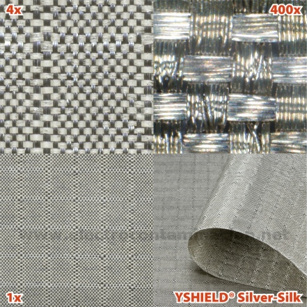 Tela antiradiaciones electromagnéticas YSHIELD Silver-Silk