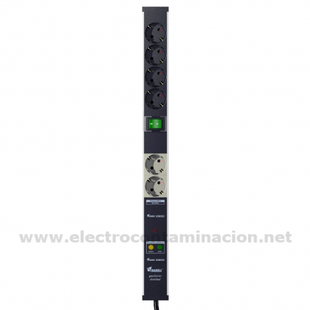 Danell - D-6744, Regleta apantallada con filtro de electricidad sucia