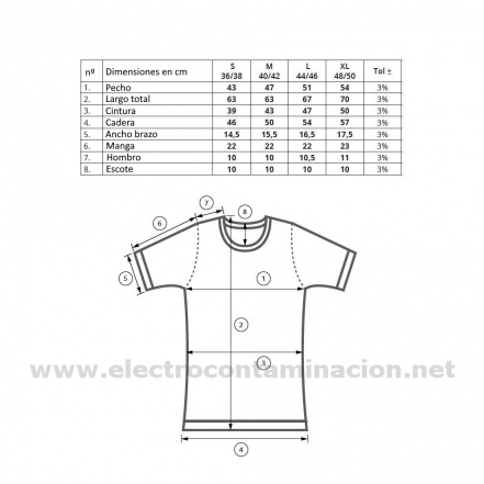TTBM camiseta apantallante de campos electromagneticos electrocontaminación electrosensibilidad