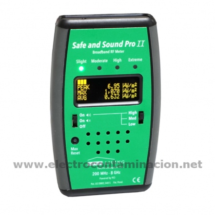 Safe & Sound Pro 2, medidor de ondas electromagnéticas