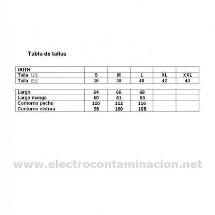 Irith Chaqueta protección de radiaciones electromagnéticas electrocontaminación electrosensibilidad