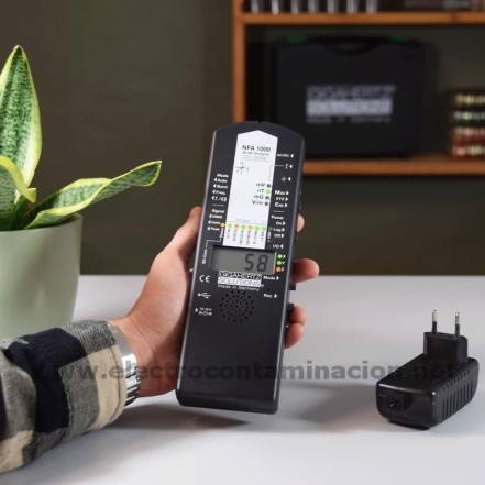 Gigahertz-Solutions, Medidor de baja frecuencia 3D NFA1000, Medidor de campos electricos y magnéticos de baja frecuencia tridime