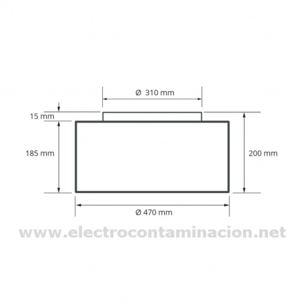 Lampara plafón apantallada LA-DL-47 Danell - Electrocontaminación