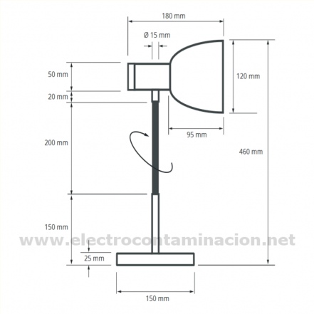 Lampara especialmente apantallada, LM-Berlin. Reducción máxima de campos eléctricos