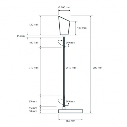 Lampara especialmente apantallada, Amsterdam. Reducción máxima de campos eléctricos