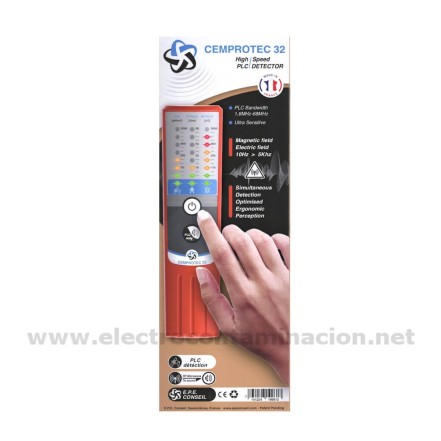 Detector de electricidad sucia y de contaminación de campos eléctricos y magnéticos CEMPROTECT 32