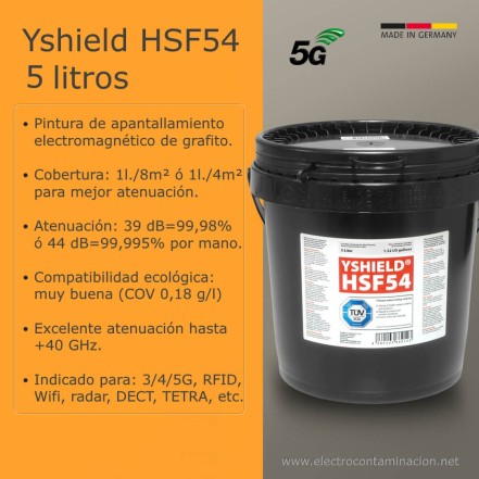 Pintura apantallante YSHIELD HSF54 (5 Litros) | Electrocontaminación