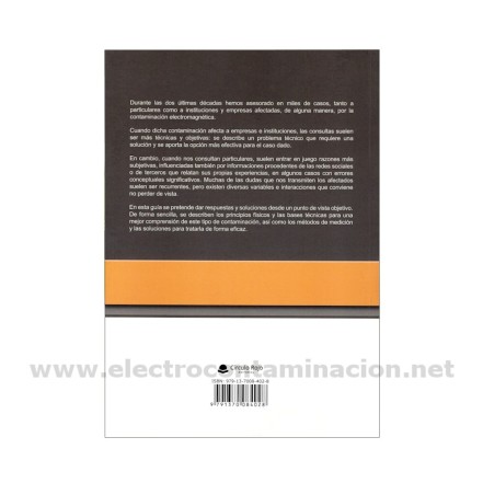 Reconocer y reducir la electrocontaminación, libro y guía práctica sobre la contaminación electromagnética contraportada