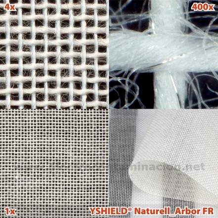 Naturell Arbor, cortina de apantallamiento electromagnético con tratamiento ignífugo