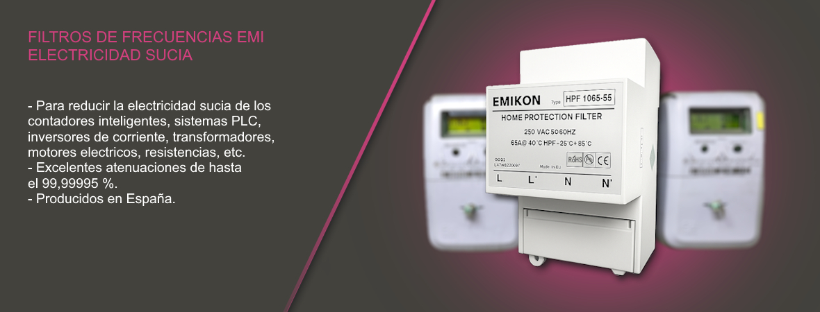 Filtros de frecuencias EMI para reducir la electricidad sucia