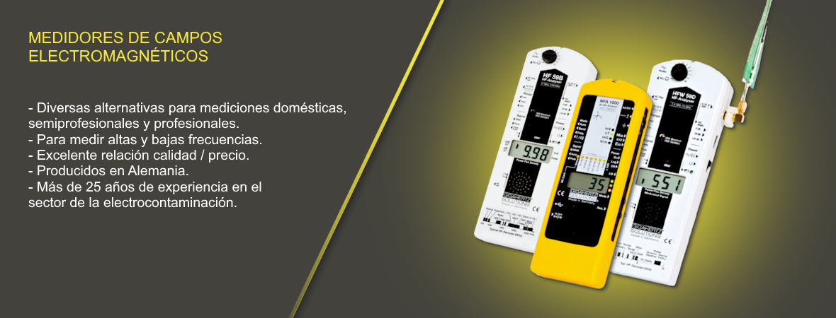 Medidores de campos electromagnéticos de alta y baja frecuencia